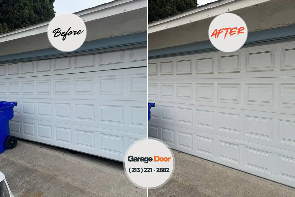 Before and after: garage door opener repair West Livingston, TX